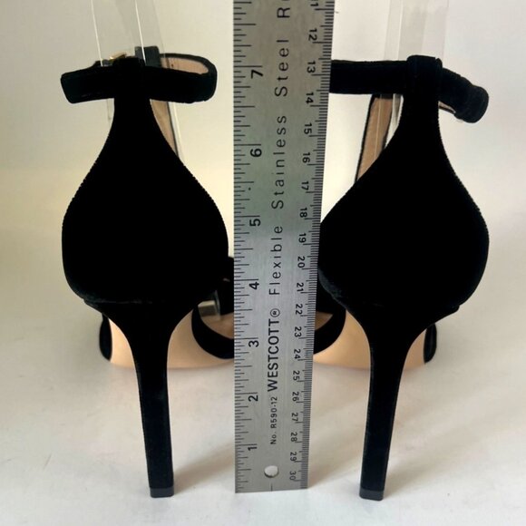 Tom Ford Brigitte Bow Sandals Velvety Black Stiletto Heels Women Size 36 US5 - Picture 7 of 16